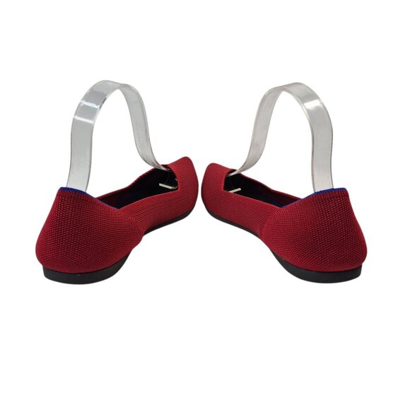 Rothys Womens The Point Flats Size 8.5 Red Mesh Knit Comfort Classic Career - Picture 4 of 8